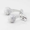 Clear Crystal Sphere Cufflinks 4410 1