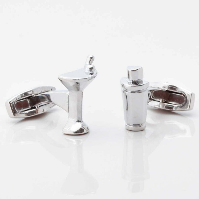Cocktail Shaker And Glass Cufflinks 1 of 1 1