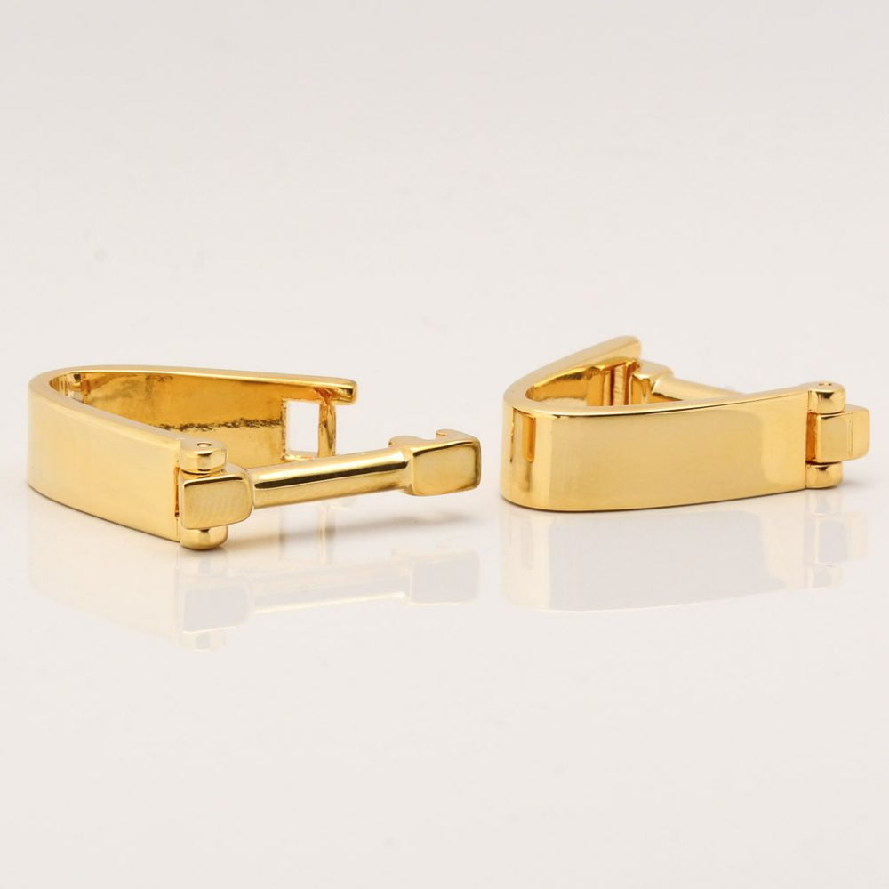 Gold Plated Wrap Around Cufflinks by Badger & Brown.