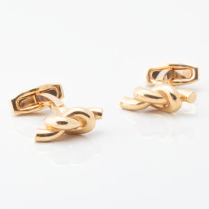 Gold Sterling Silver Nautical Knot Cufflinks