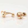 Large Rounded Knot Cufflinks Gold Gallery 2 3470