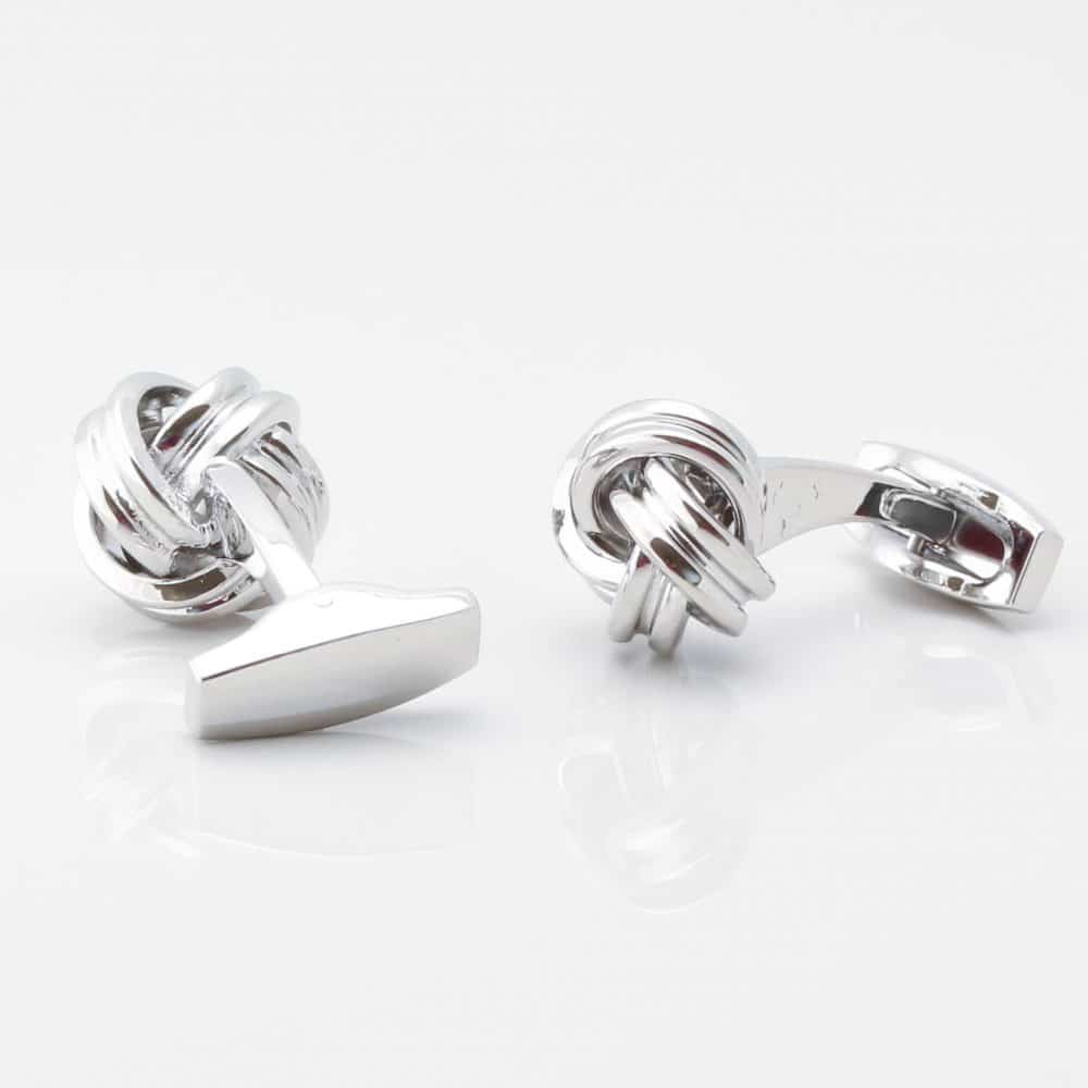 Large Rounded Knot Cufflinks Silver Gallery 2 3467
