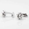 Large Rounded Knot Cufflinks Silver Gallery 3466
