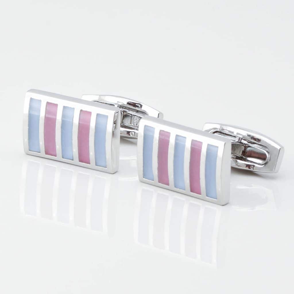 Light Blue Pink Cats Eye Cufflinks Gallery 3889