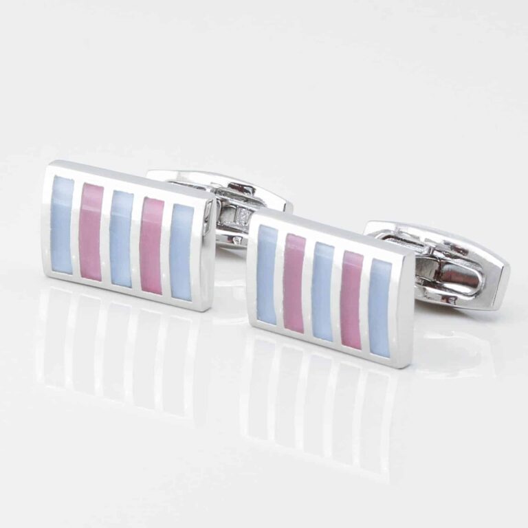 Light Blue Pink Cats Eye Cufflinks Gallery 3889