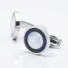 Mother of Pearl Cufflinks with a Lapis & Onyx Border