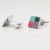 Multi Epoxy Square Cufflinks Gallery 1 of 1