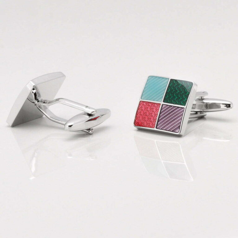 Multi Epoxy Square Cufflinks Gallery 1 of 1