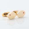 Oval Gold Ruby Cufflinks
