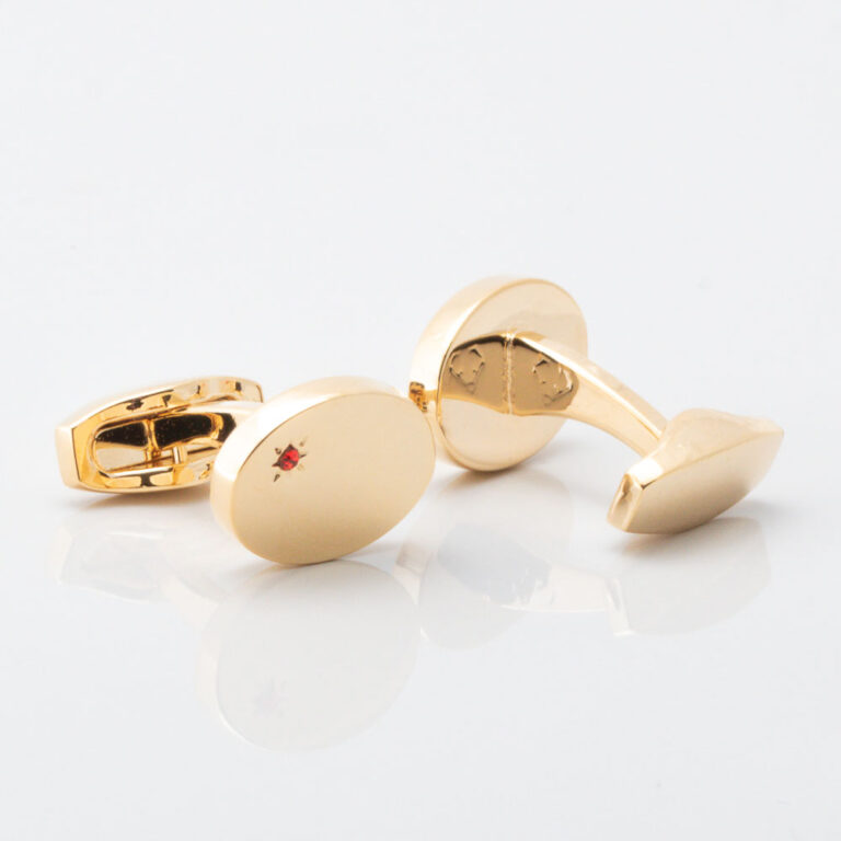 Oval Gold Ruby Cufflinks Gallery