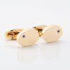 Oval Gold Sapphire Cufflinks