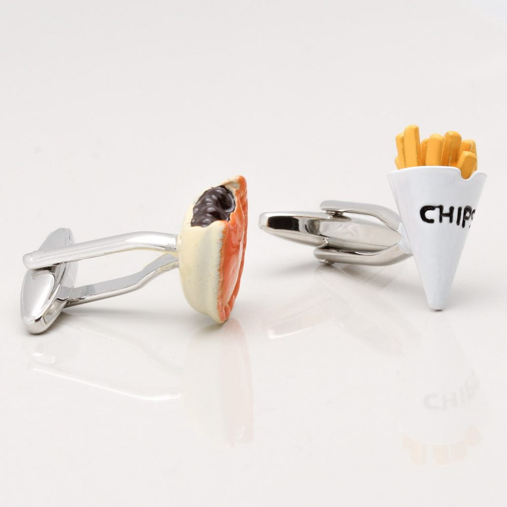 Pie and Chips Cufflinks Gallery 1 of 1 2