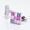 Pink Toned Crystal Cufflinks