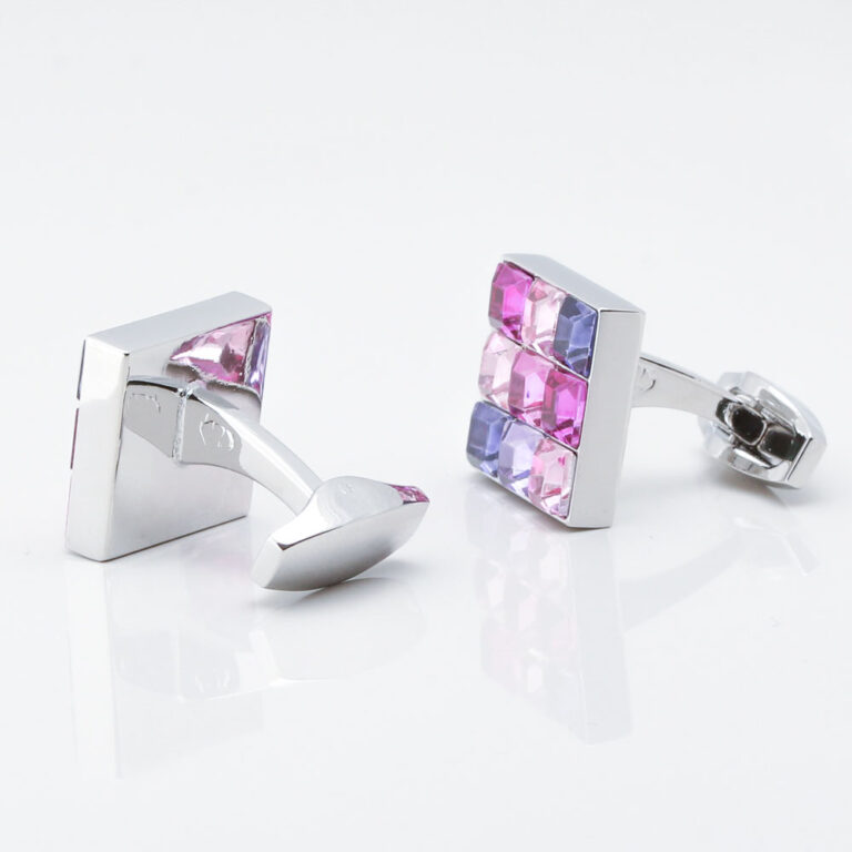 Pink Toned Crystal Cufflinks Gallery