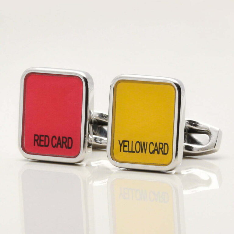 Red and Yellow Card Cufflinks 1 of 1 5