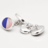 STERLING SILVER LAPIS PINK SHELL CUFFLINKS GALLERY 1 of 1 2