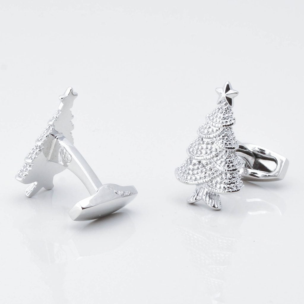 Silver Christmas Tree Cufflinks Gallery 2907