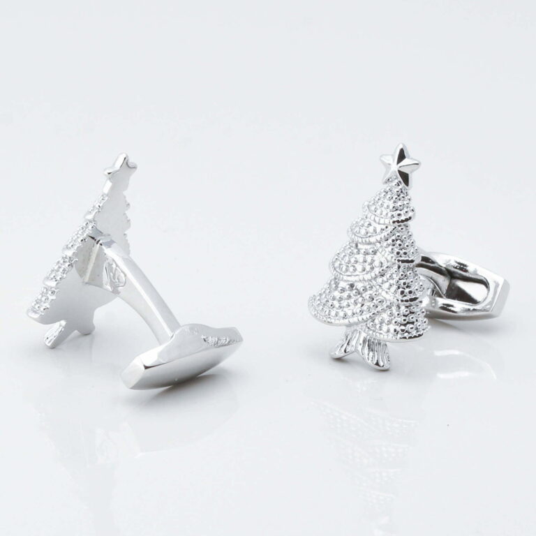 Silver Christmas Tree Cufflinks Gallery 2907