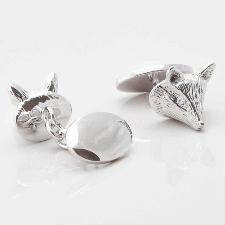 Silver Plated Fox Cufflinks Gallery 1 of 1 2