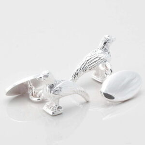 Silver Plated Pheasant Cufflinks 1 of 1 2