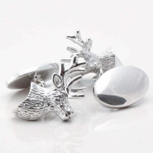 Silver Plated Stag Cufflinks 1 of 1 3