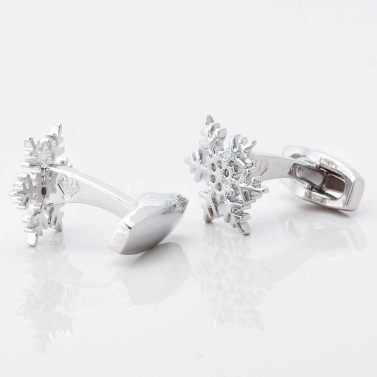 Silver Snowflake Cufflinks Gallery 1 of 1 1