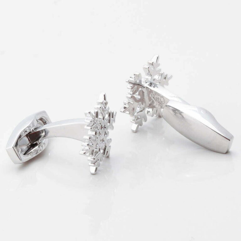 Silver Snowflake Cufflinks Gallery 2 1 of 1