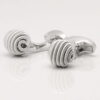 Silver Spiral Ball Cufflinks 1 of 1 2