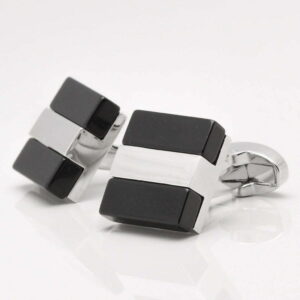 Silver with Black Cufflinks 1 of 1 1