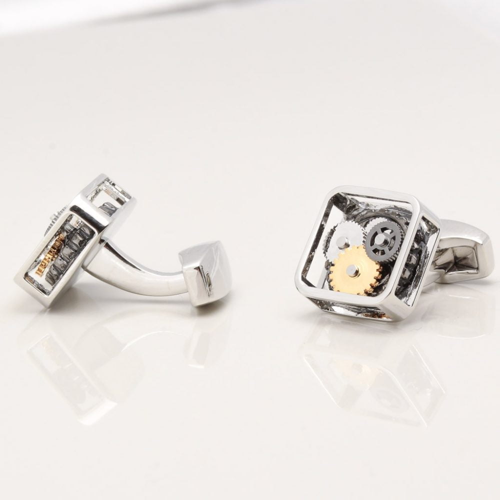 Square Gear Movement Cufflinks Gallery 1 of 1 1