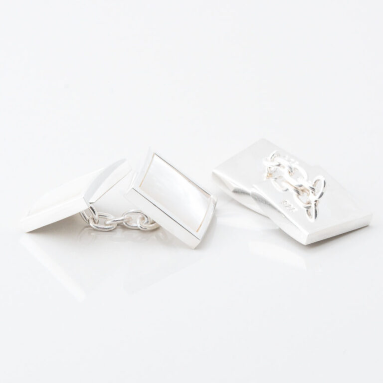 Sterling Silver Mother of Pearl Double Sided Cufflinks Gallery