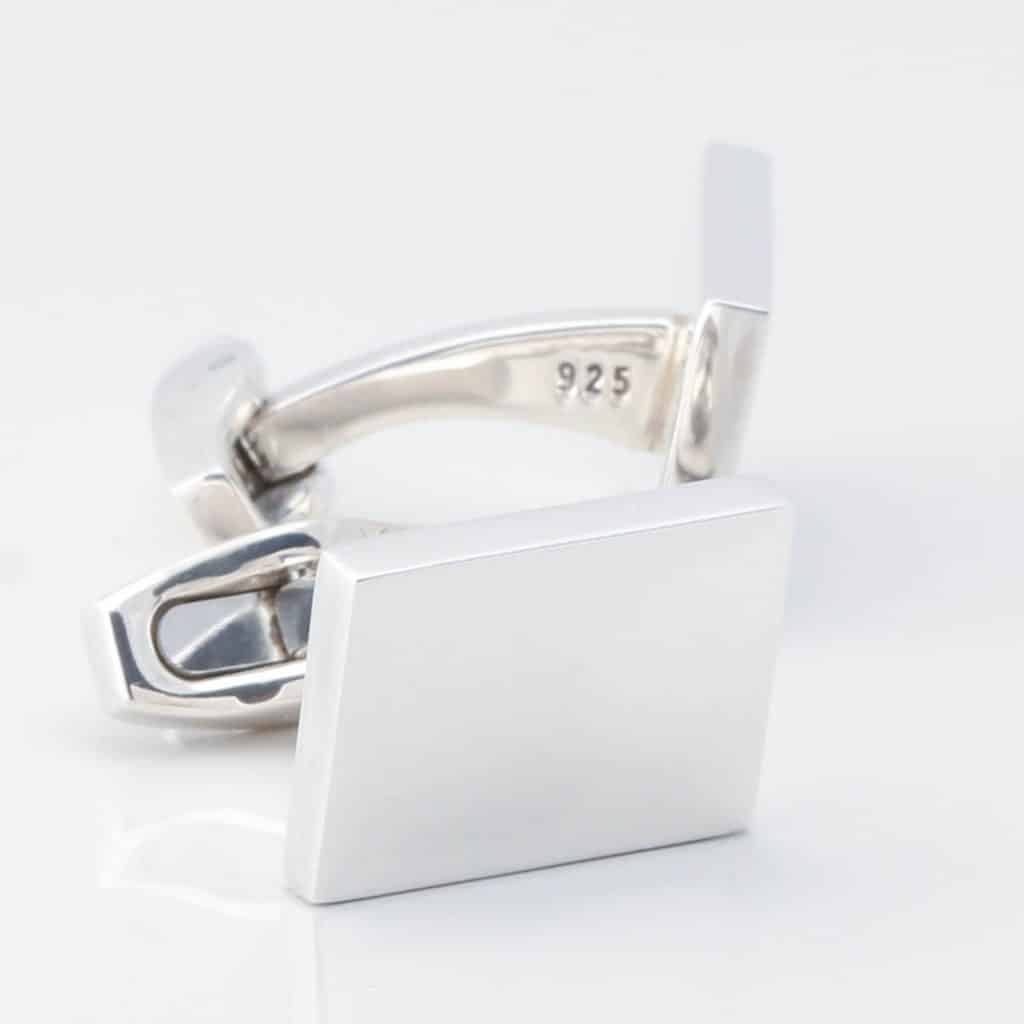 Sterling Silver Rectangle Cufflinks 3548 1