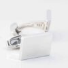 Sterling Silver Rectangle Cufflinks 3548