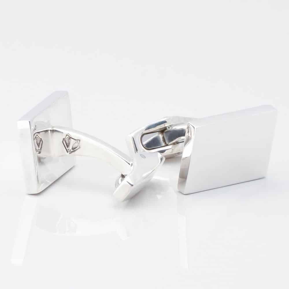 Sterling Silver Rectangle Cufflinks Gallery 2 3549