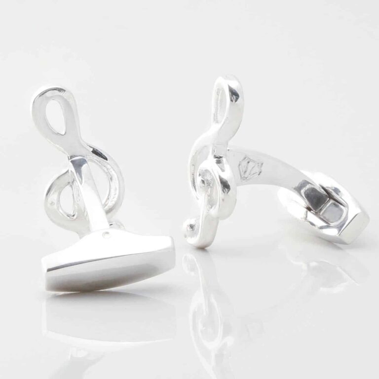 Sterling Silver Treble Clef Cufflinks Gallery 2 4266