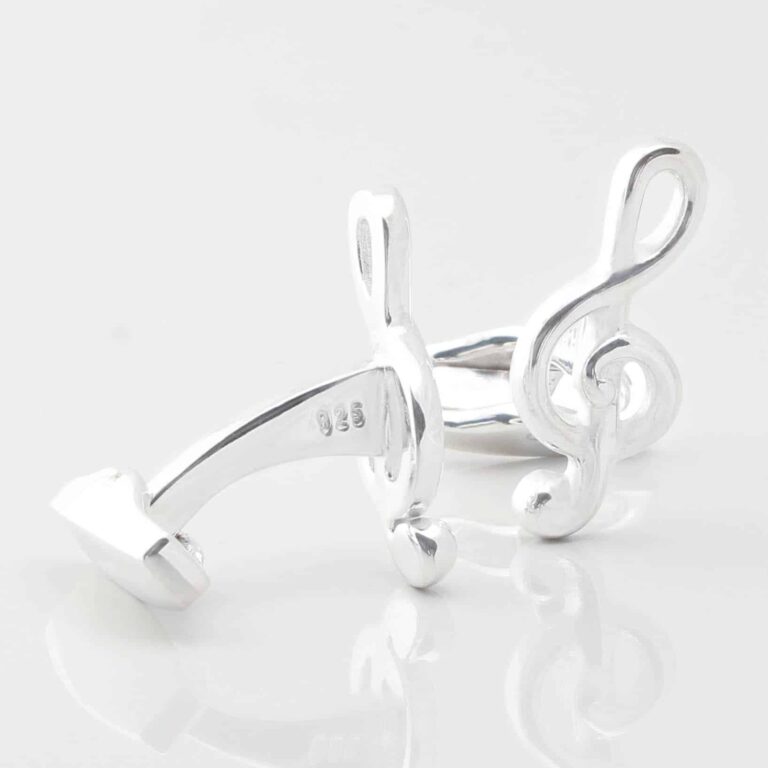 Sterling Silver Treble Clef Cufflinks Gallery 4265