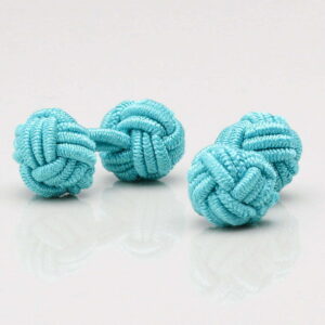 Turquoise Blue Knot Cufflinks 1 of 1 1