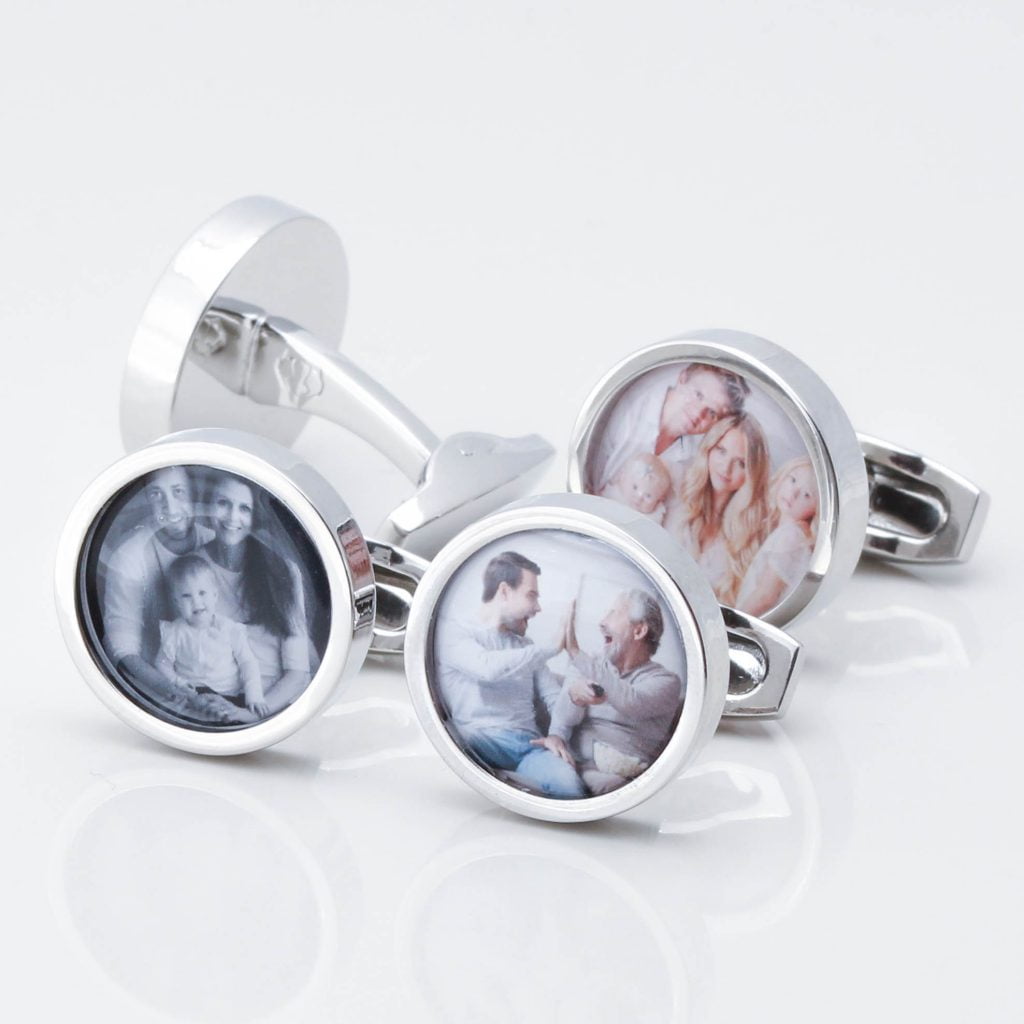 Circular Personalised Photo Cufflinks 3010