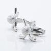 Crossed Golf Clubs & Ball Cufflinks