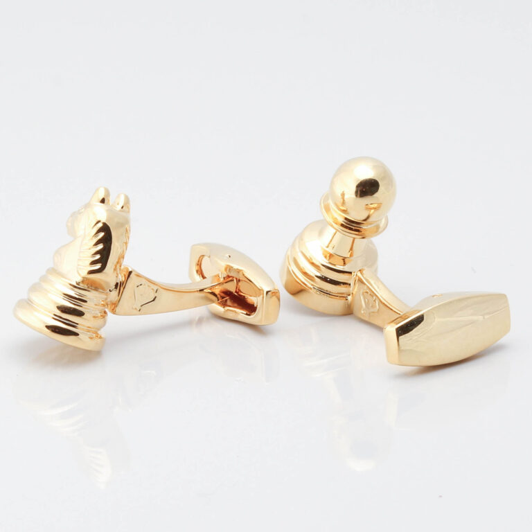Gold Knight Pawn Chess Cufflinks Gallery 2917