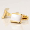 Gold Plated Pearl Cufflinks 1 of 1