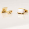 Gold Plated Pearl Cufflinks Gallery 1 of 1