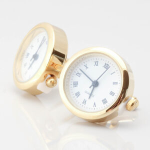 Gold Real Working Clock Cufflinks 2651