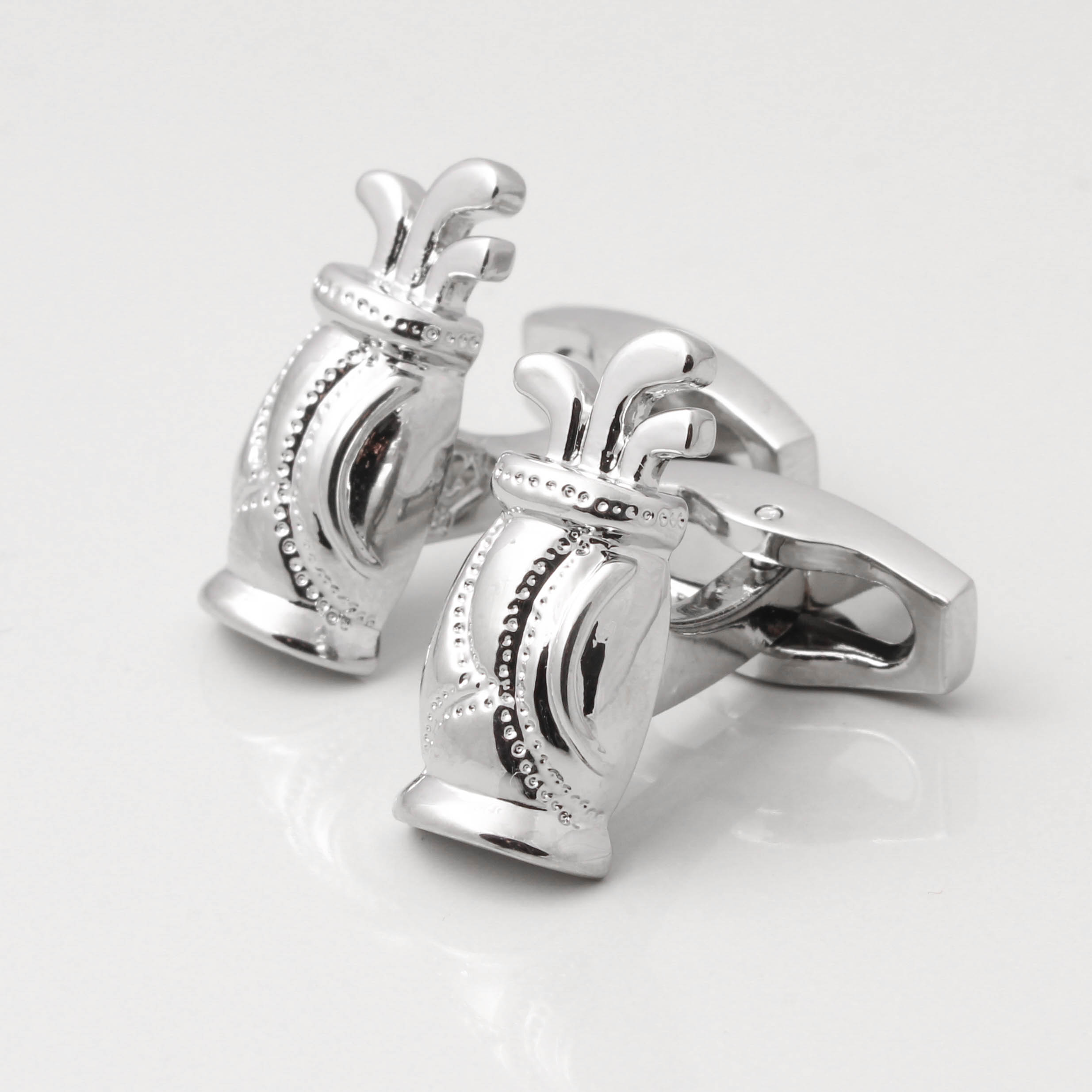 Golf Bag Cufflinks by Badger & Brown. The Cufflink Specialists