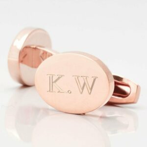 NEW ROSE GOLD OVAL INITIALS