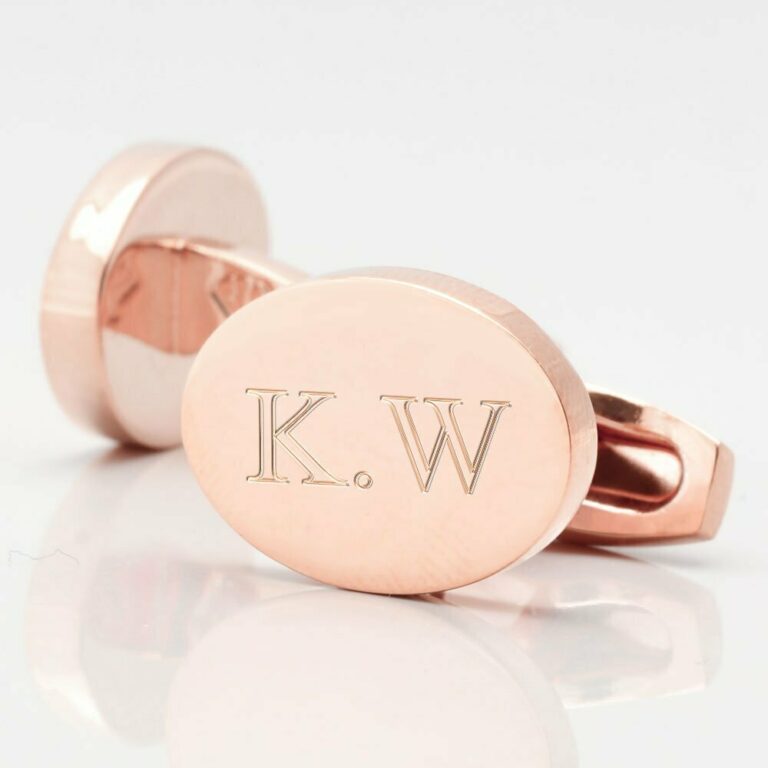 NEW ROSE GOLD OVAL INITIALS