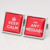 PERSONALISED KEEP CALM CUFFLINKS 1 of 1