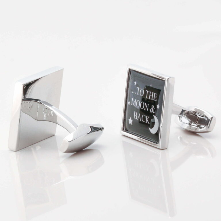 Personalised Love You To The Moon Back Cufflinks Gallery 1 of 1