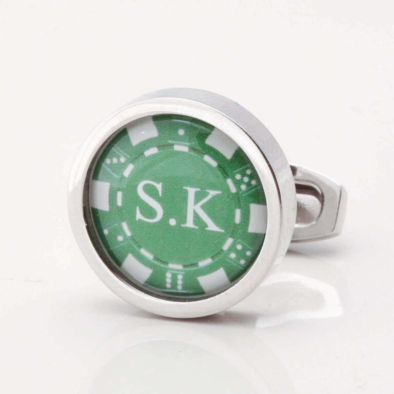 Personalised Poker Chip Cufflinks Gallery 1 of 1