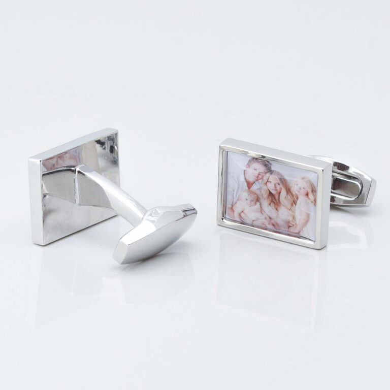 Rectangular Personalised Photo Cufflinks Gallery 3017